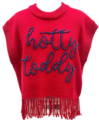 Queen of Sparkles Ole Miss Fringe Sweater Vest