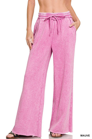 ZENANA Fleece Palazzo Pants