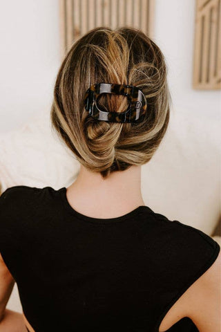 Round Flat Hair Clip | Small | Tortoise