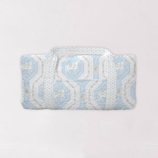 Nayeli Floral Blue Quilted Weekender Duffle Bag