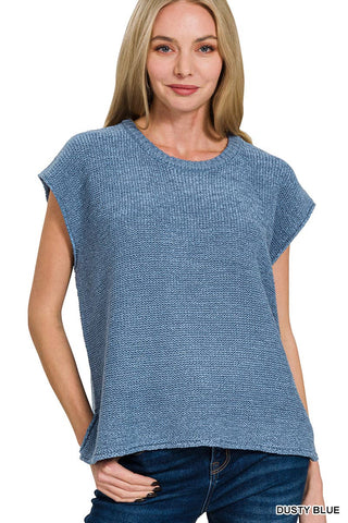 Oversized Crew Neck Sweater Vest