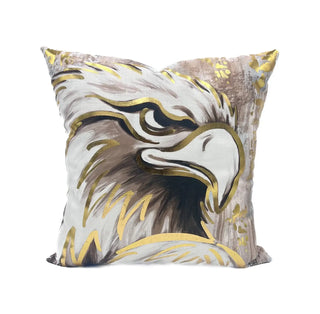 Gold Foil Eagle Pillow