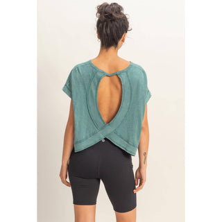 Cross Detail Open Back Top