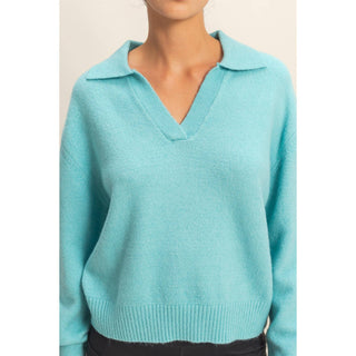 Collared V Neck Sweater