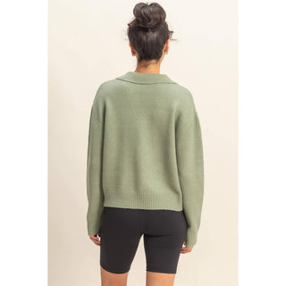 Collared V Neck Sweater