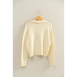 Collared V Neck Sweater