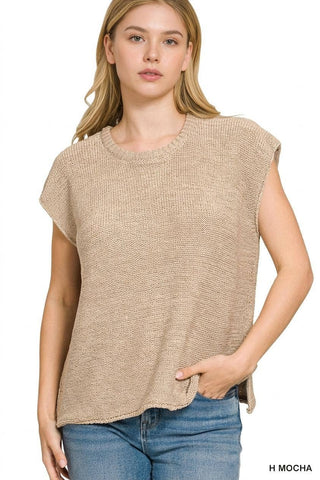 Oversized Crew Neck Sweater Vest