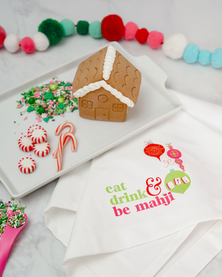 Eat Drink and Be Mahji Holiday Cocktail Napkins | Set of 20