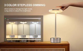 LED Table Lamp – Touch Control, Dimmable, Rechargeable