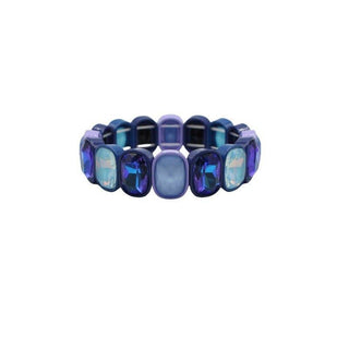LINNY CO Bracelet - Candy Gem Oval Blue Multi