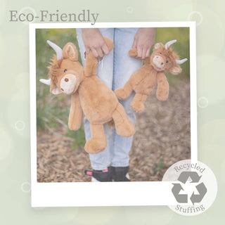 World's Softest Lushee 16 inch - Highlandee Cow Plush Toy