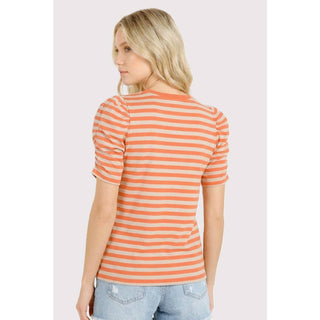 Orange Striped Top