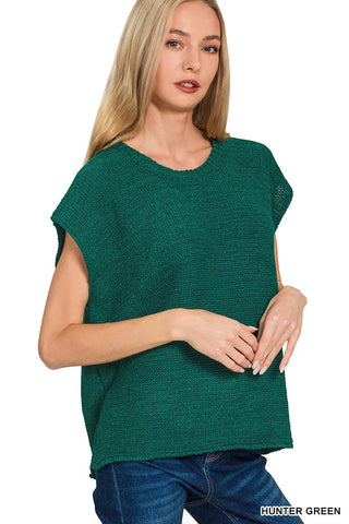 Oversized Crew Neck Sweater Vest
