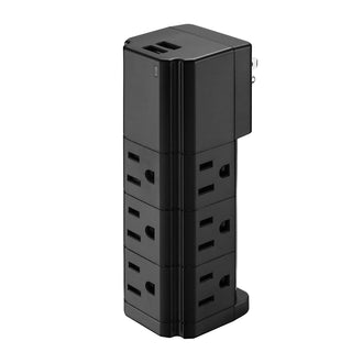 Charging Tower Surge Protector 9 Outlet & 2 USB Retail Pack