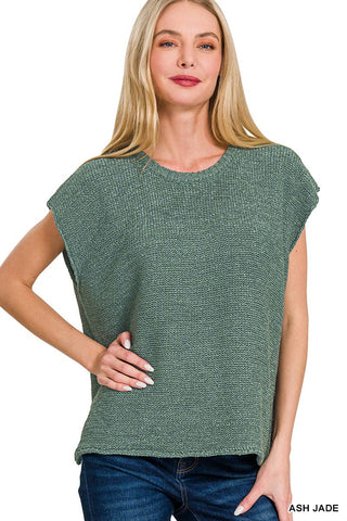 Oversized Crew Neck Sweater Vest