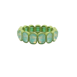 LINNY CO Bracelet - Candy Gem Oval Green