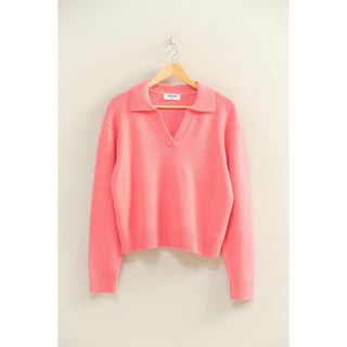 Collared V Neck Sweater