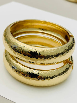 CHIC - Hammered Hinge Bracelet (gold)