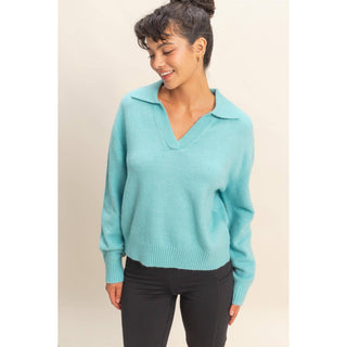 Collared V Neck Sweater