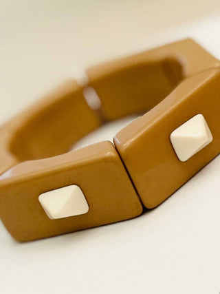 CHIC - 6-side stretch bracelet (coco/ecru)