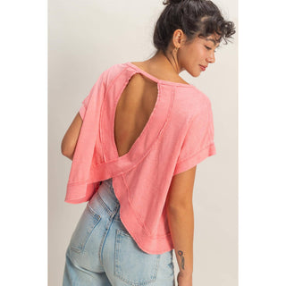 Cross Detail Open Back Top