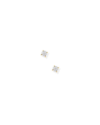 Screwback Stud Earrings - Micro Teagan CZ Gold