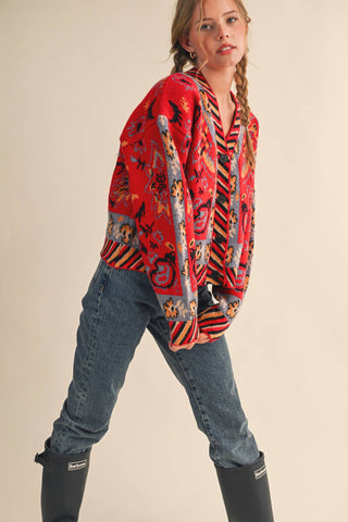 Paisley Cardigan Sweater