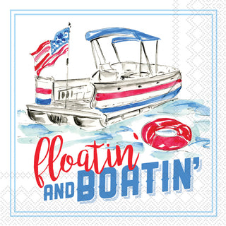 Floatin And Boating Cocktail Napkin