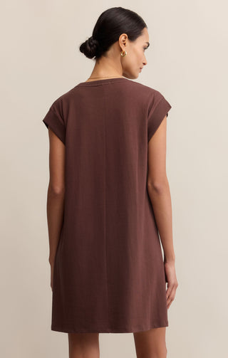 Z Supply Routine Shift Mini Dress- Sandalwood